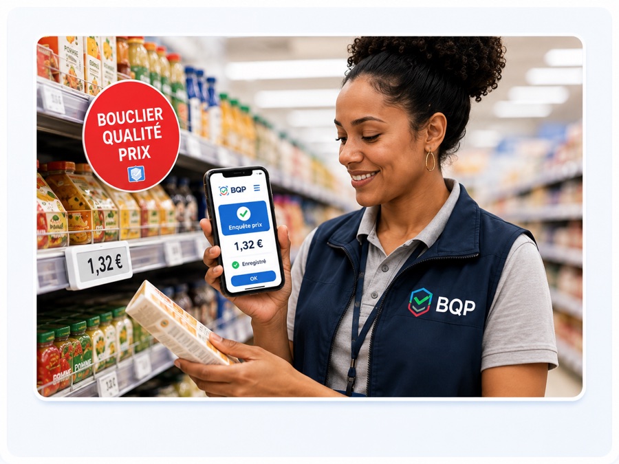 Agent relevant un prix sur téléphone en magasin